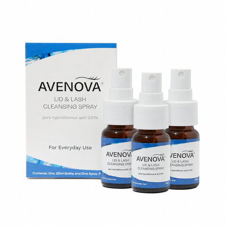 Avenova OTC Lid & Lash Cleansing Spray 3-pack with box, pure hypochlorous acid 0.01%