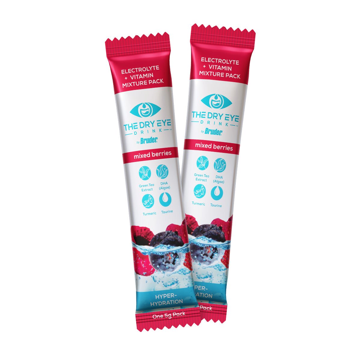 Dry Eye Drink™ Daytime – Doctor - Formulated Electrolyte Hydration for Eye Health (Mixed Berries, 20 Packets) - Dryeye Rescue