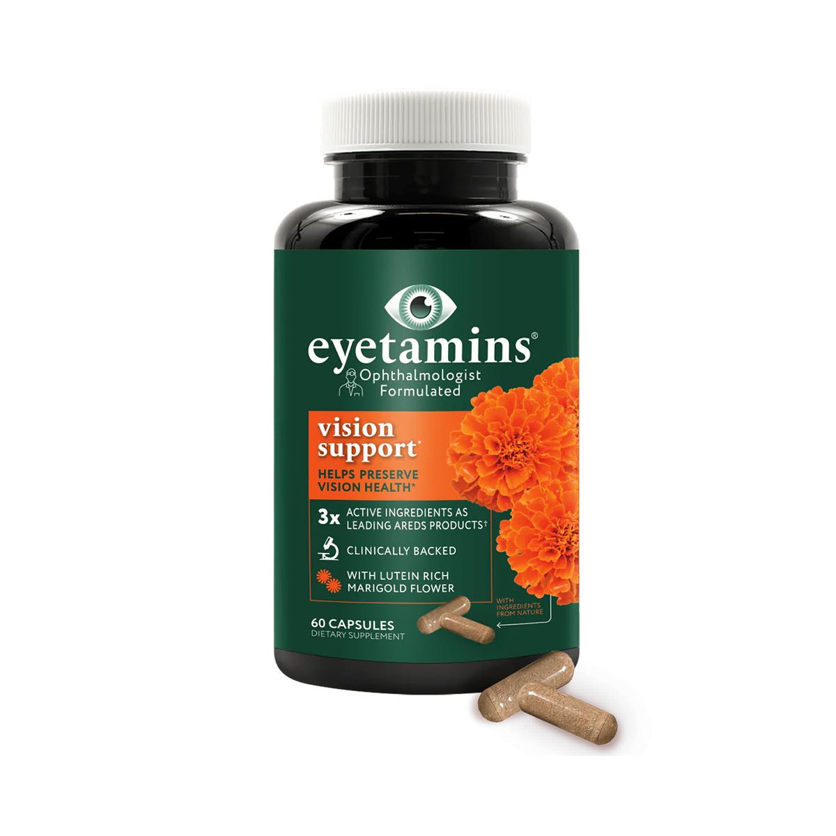 Eyetamins Vision Support - Lutein, Zeaxantin AREDs Macular Support - Dryeye Rescue