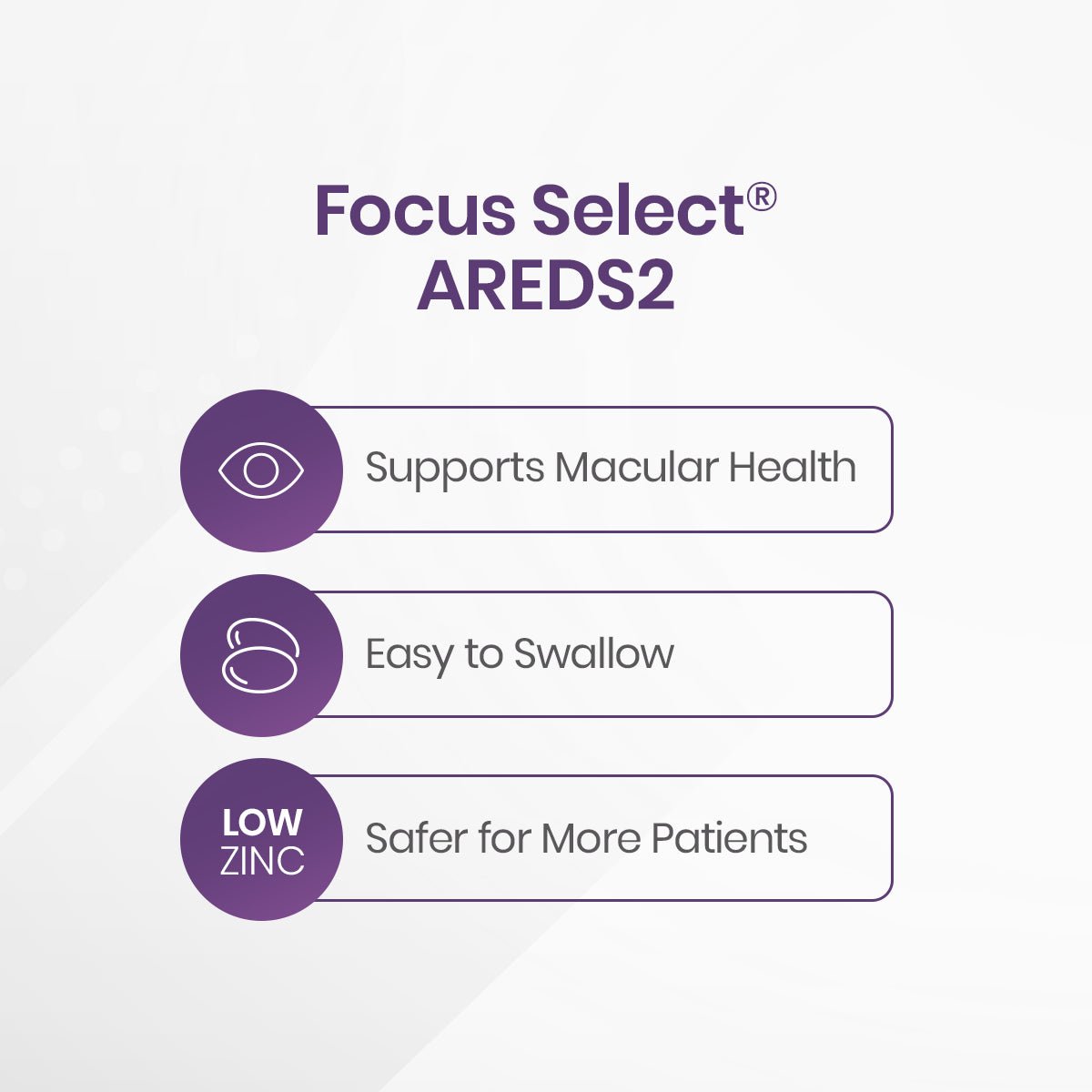 Focus Select Supplement - AREDS2 formula for Macular Degeneration (180ct. 90 Day Supply) - Dryeye Rescue