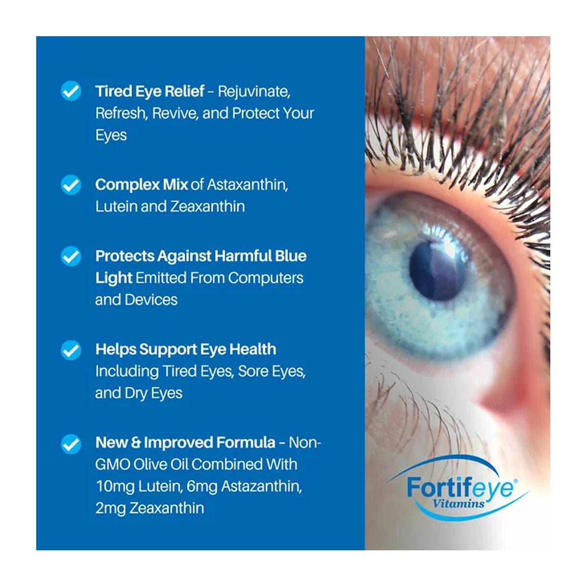 Fortifeye Focus Eye Supplement - Triple Carotenoid (3x Bottles of 30) - Dryeye Rescue