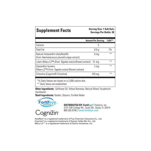 Fortifeye Focus & Brain for Macular and Cognitive Performance (90ct.) 3 Month Supply - Dryeye Rescue