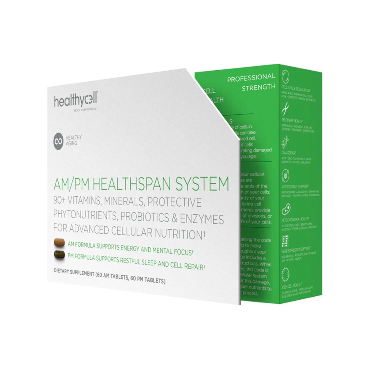 HealthyCell AM PM Healthspan Vitamins (30 day Supply) - Dryeye Rescue