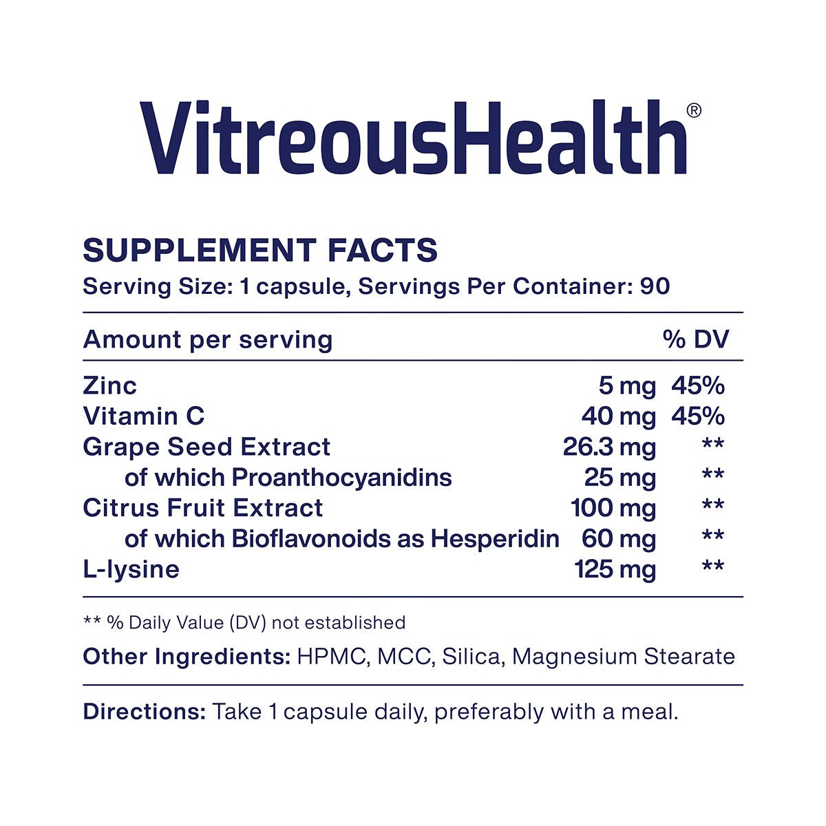 Vitreous Health by MacuHealth - Eye Floaters Formula (90ct - 90 day supply) - Dryeye Rescue