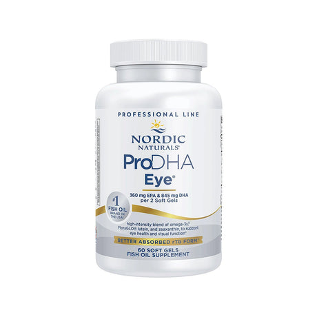 Nordic Naturals ProDHA Eye – Advanced Omega - 3 with Lutein & Zeaxanthin for Vision & Eye Health – 60ct & 120ct Softgels - Dryeye Rescue