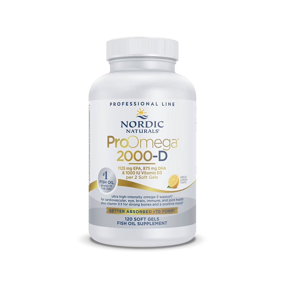 Nordic Naturals ProOmega® 2000 - D – High - Potency Omega - 3 with Vitamin D3 for Eye & Vision Health (120ct) - Dryeye Rescue