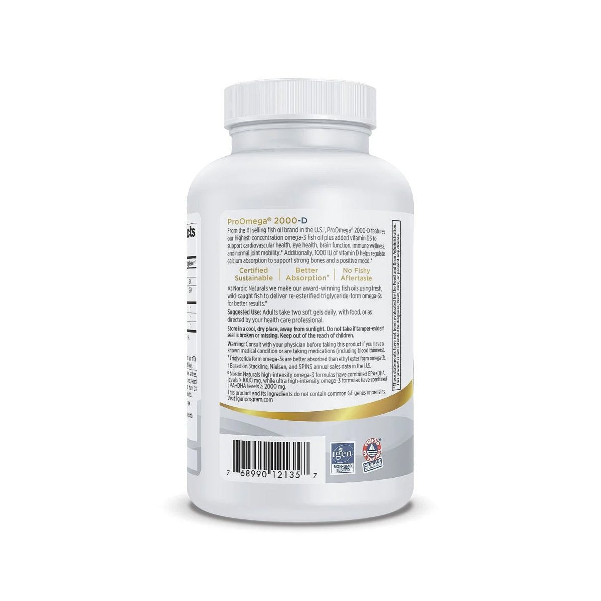 Nordic Naturals ProOmega® 2000 - D – High - Potency Omega - 3 with Vitamin D3 for Eye & Vision Health (120ct) - Dryeye Rescue