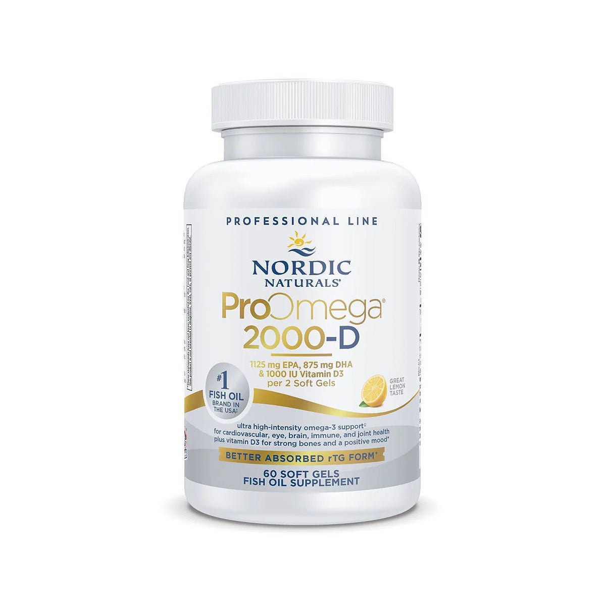 Nordic Naturals ProOmega® 2000 - D – High - Potency Omega - 3 with Vitamin D3 for Eye & Vision Health (60ct) - Dryeye Rescue
