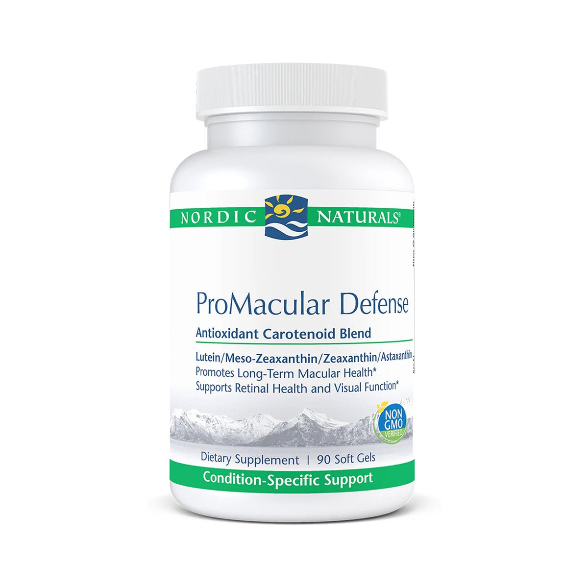 Nordic Naturals ProMacular Defense (90ct 3 Month Supply) offers a unique blend of retinal carotenoids and antioxidants such as lutein, zeaxanthin, and astaxanthin in non-GMO soft gels to support macular health and visual function.