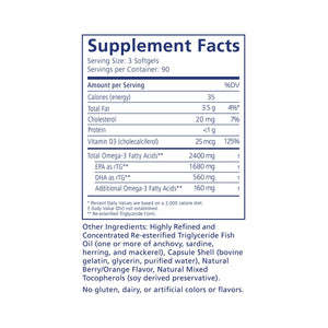 PRN Flex Omega Benefits FO3 with Vitamin D3 for Joint Health (270ct) 3 - Month Supply - Dryeye Rescue