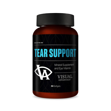 Visual Advantage Tear Support Mineral Supplement and Eye Vitamin (90ct) - 1 Month Supply - Dryeye Rescue