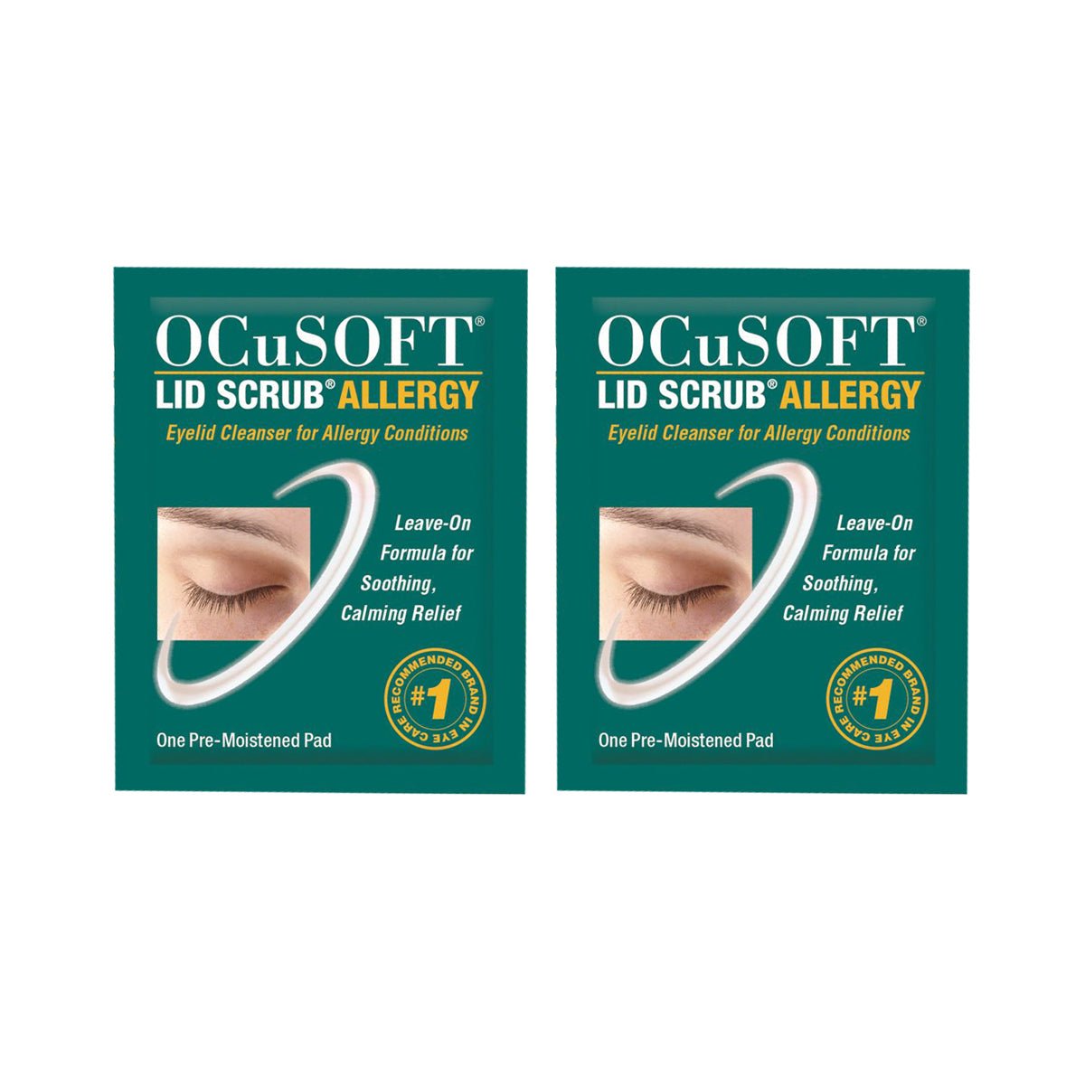 Ocusoft Lid Scrub Allergy Eyelid Cleanser (2 x 30 Wipes) 2 - Pack - Dryeye Rescue