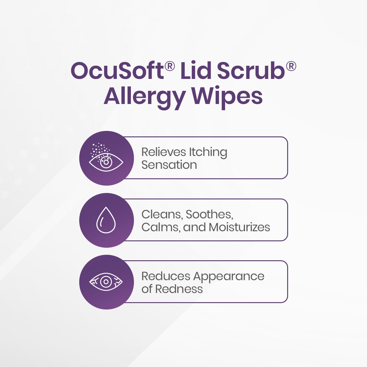 Ocusoft Lid Scrub Allergy Eyelid Cleanser (2 x 30 Wipes) 2 - Pack - Dryeye Rescue