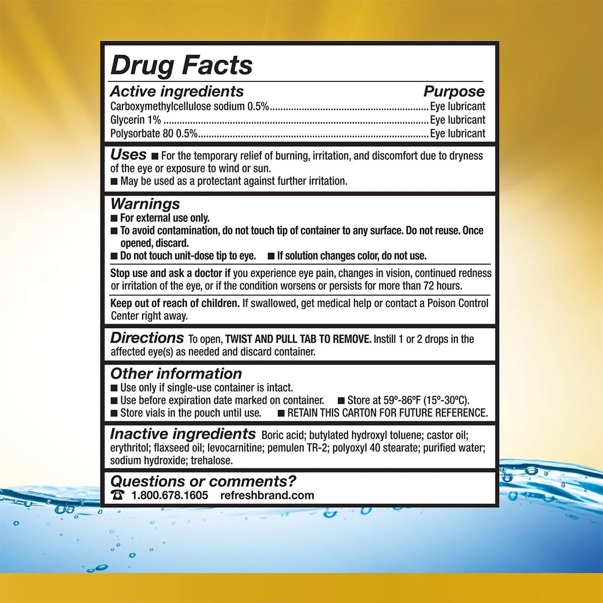 Refresh Optive Lubricant Eye Drops, Mega - 3 - (2 x 30 pack) 60ct Pack - Dryeye Rescue