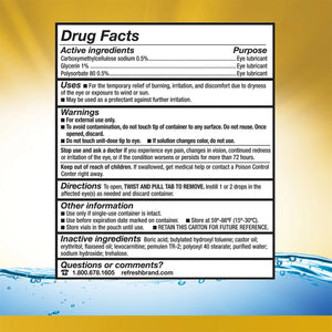 Refresh Optive Lubricant Eye Drops, Mega - 3 - (2 x 30 pack) 60ct Pack - Dryeye Rescue