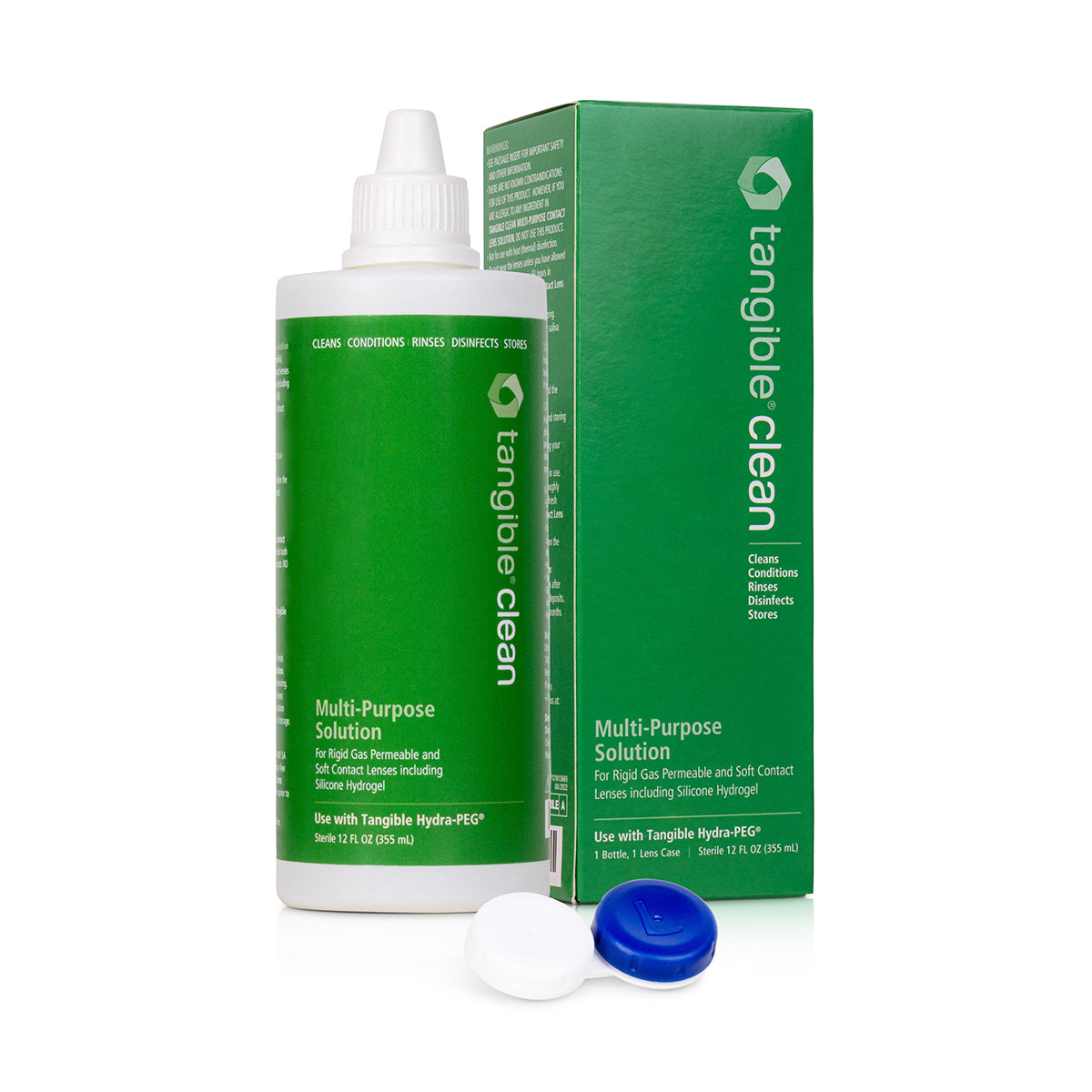 Tangible Clean - RGP, Scleral and Soft Contact Lens Multi-Purpose Solution (2 Sizes)