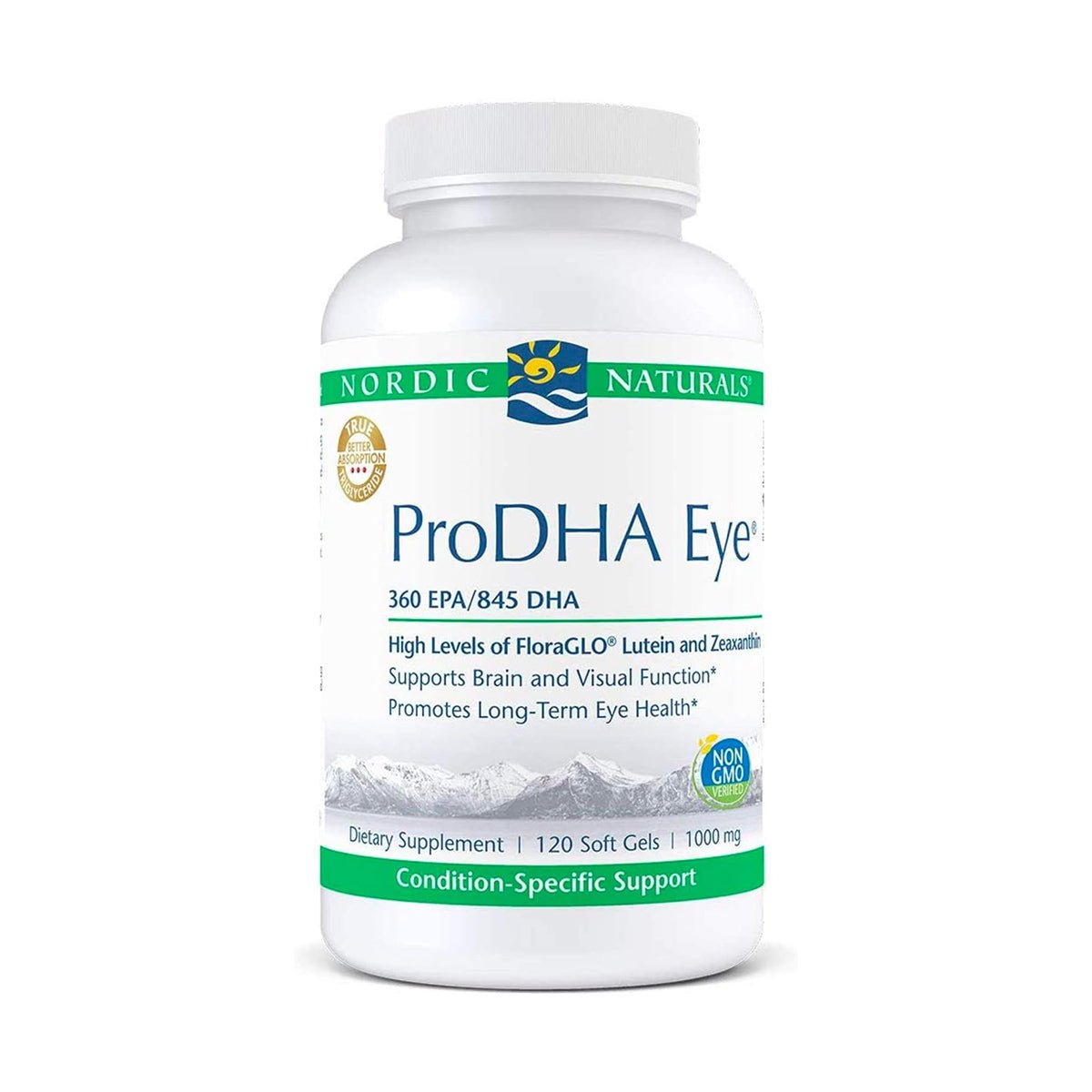 Nordic Naturals ProDHA Eye, Lemon - 60/120 Soft Gels - 1460 mg Omega-3 + FloraGLO Lutein & Zeaxanthin -