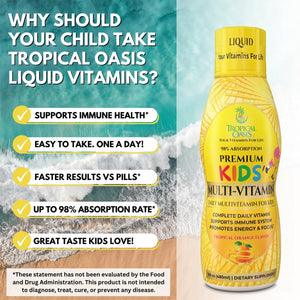 Tropical Oasis Kids Liquid Multivitamin (16oz.) - Dryeye Rescue