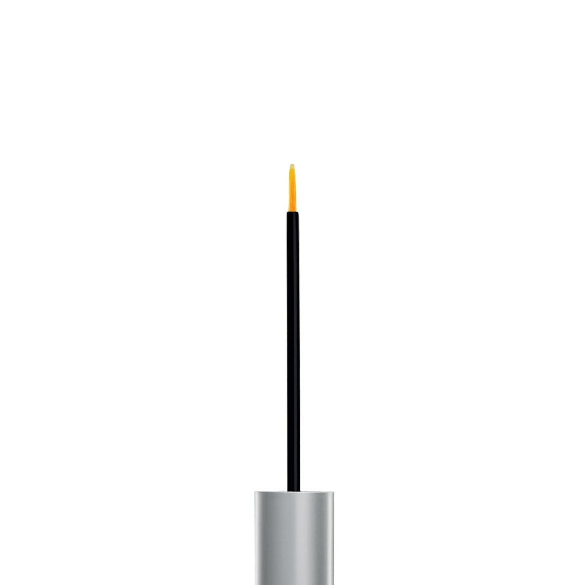 With a sleek silver handle, this small applicator features a thin, pointed yellow tip perfect for applying the RevitaLash Advanced Eyelash Conditioner and Enhancing Serum. Set against a white background, it effortlessly enhances eyelash health and beauty.