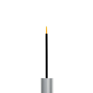 With a sleek silver handle, this small applicator features a thin, pointed yellow tip perfect for applying the RevitaLash Advanced Eyelash Conditioner and Enhancing Serum. Set against a white background, it effortlessly enhances eyelash health and beauty.