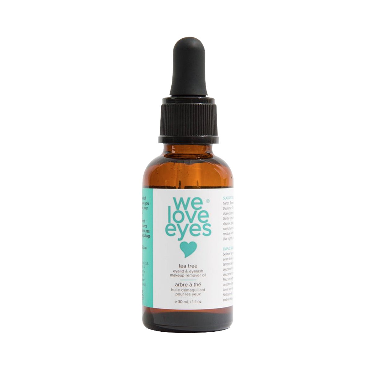 We Love Eyes - 100% All Natural Tea Tree Makeup Remover Oil - Effortlessly remove waterproof makeup and eyeliner. 30mL - Dryeye Rescue
