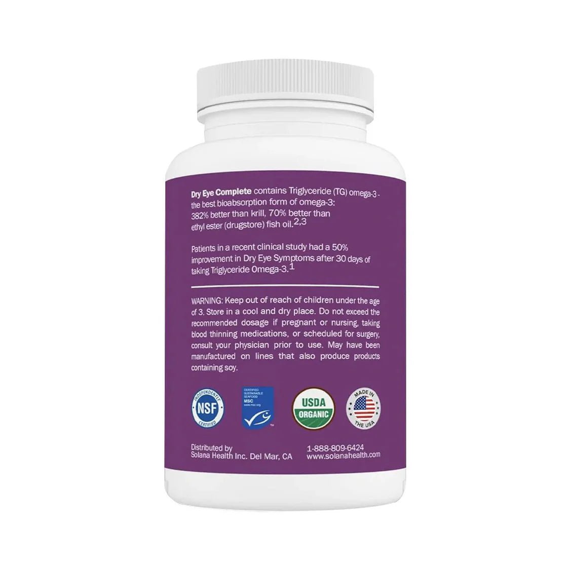 OcuSci Dry Eye Complete with Omega and Lutein (60ct Bottle) - Dryeye Rescue