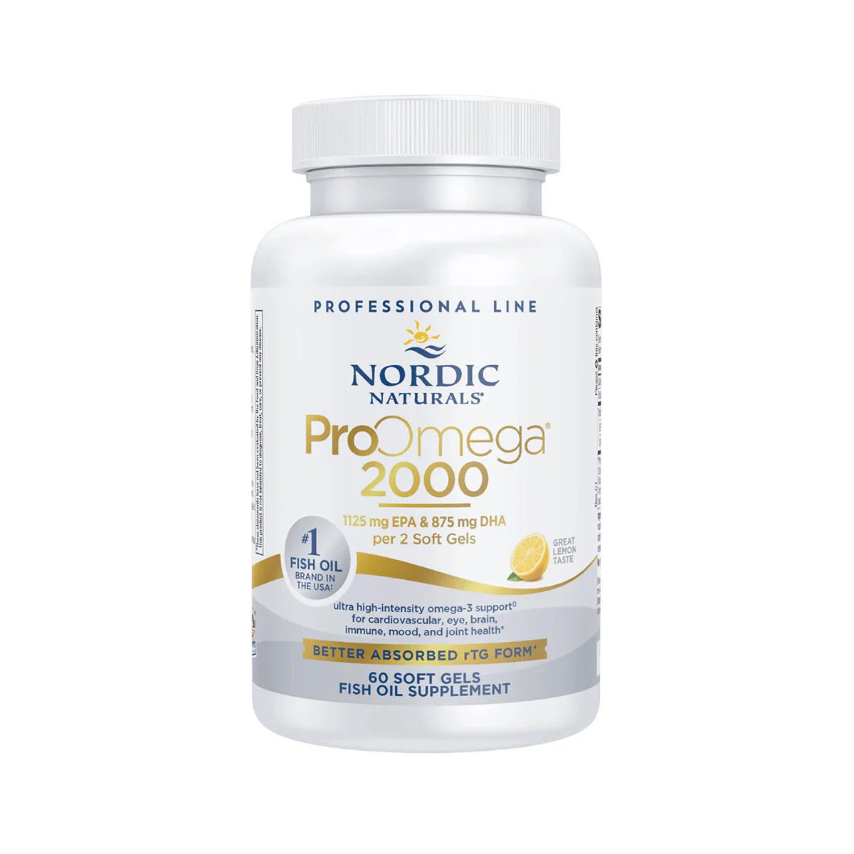 Nordic Naturals ProOmega 2000, Lemon Flavor - 2150 mg Omega-3 Soft Gels - Ultra High-Potency Fish Oil - Dryeye Rescue