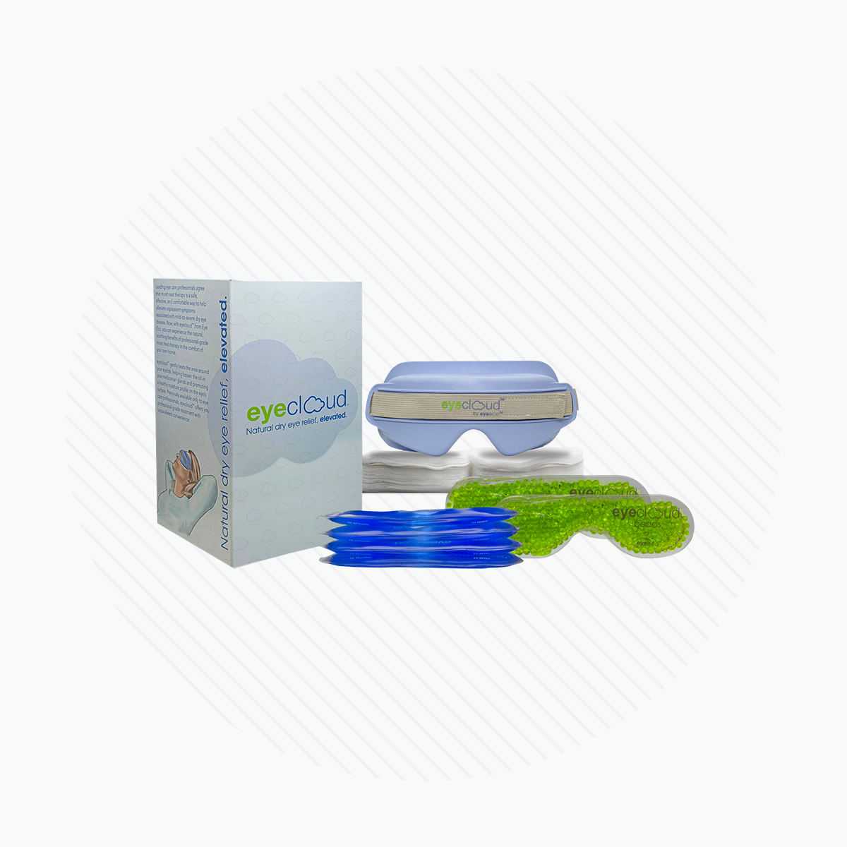 EyeCloud Home Treatment Kit Moist heat Treatments (600+ Gel Pack uses)
