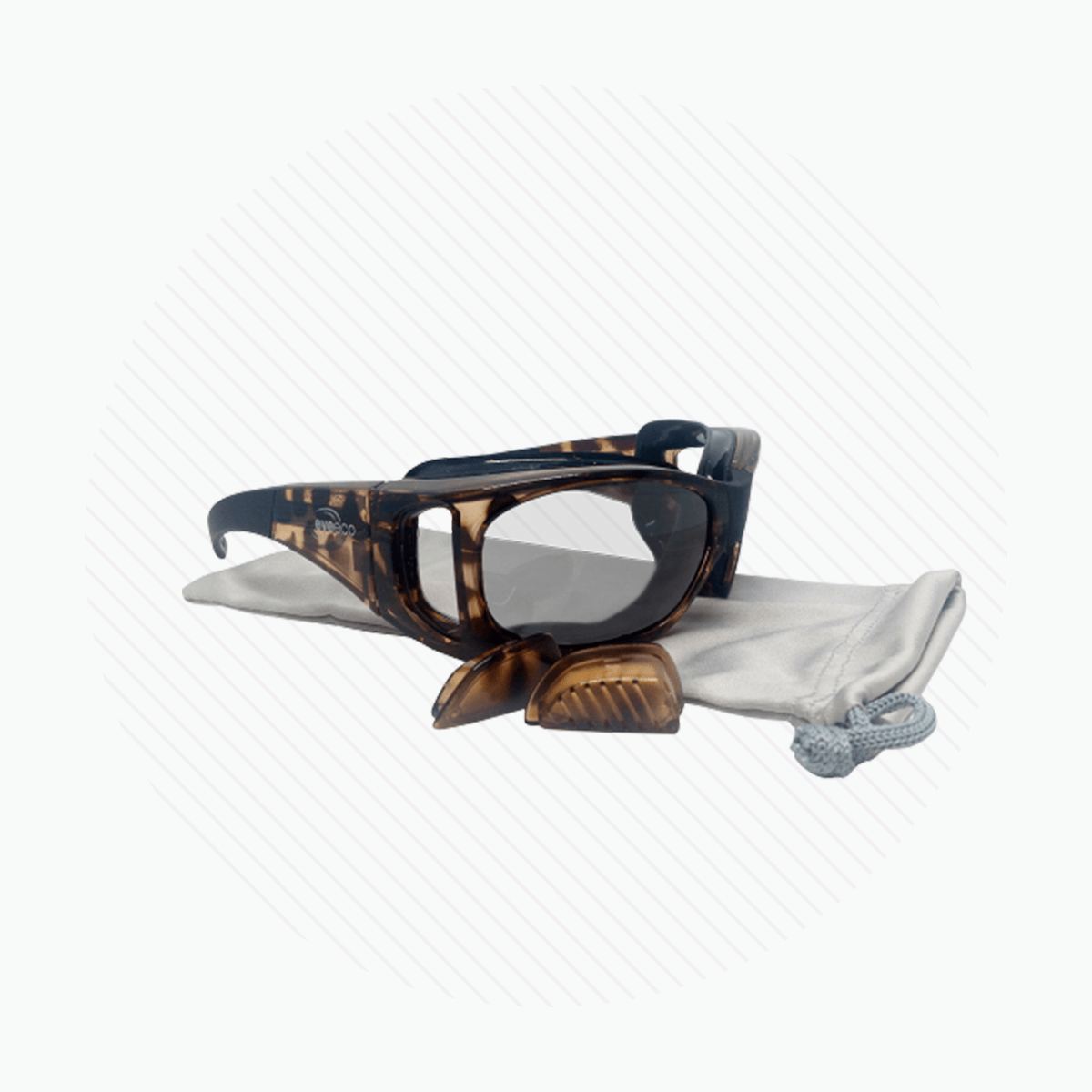 EyeEco Small Moisture Release Eyewear- (Red Tortoise with Clear Lens) - Dryeye Rescue