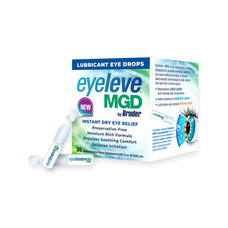 Eyeleve MGD Eye Drops, Preservative Free (30ct) - Dryeye Rescue