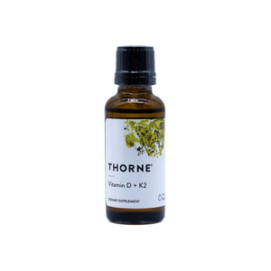 Thorne Vitamin D & K2 Liquid – Bone, Heart & Immune Support (1 fl oz)