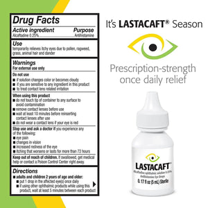 Lastacaft Once Daily Eye Allergy Itch Relief Drops (Twin Pack 2x5mL 120 Day Bottle) - Dryeye Rescue