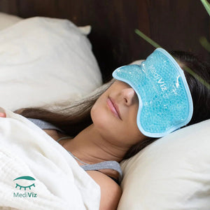 MediViz Cooling Eye Mask for Puffy Eyes, Allergies, Sinuses, and Itchy Eyes - Dryeye Rescue