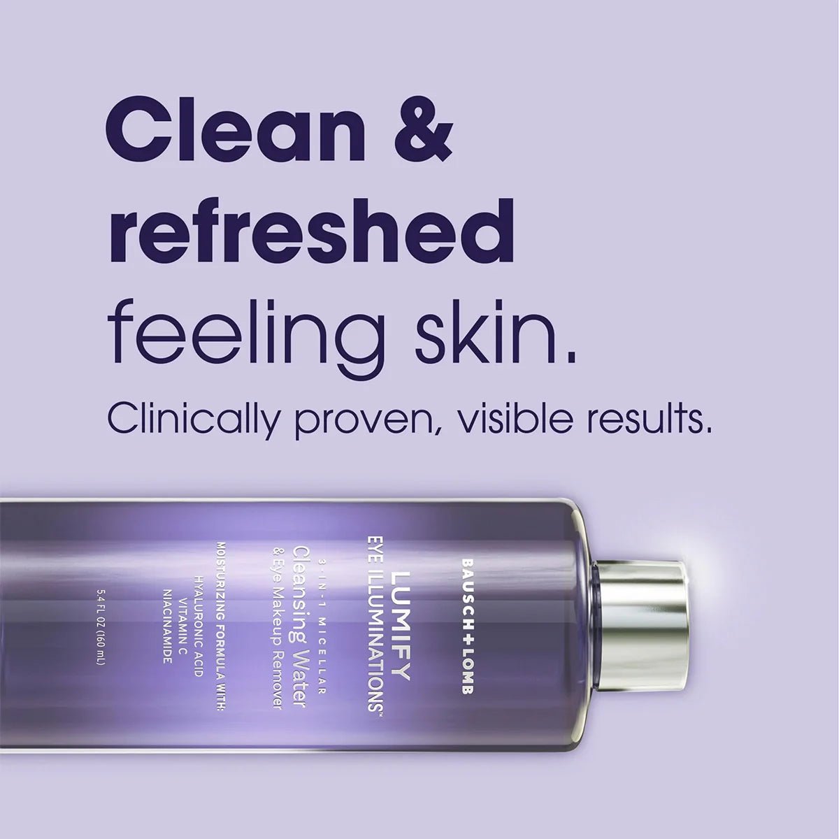 LUMIFY Eye Illuminations Cleansing Water & Eye Makeup Remover, (160mL Bottle) - Dryeye Rescue