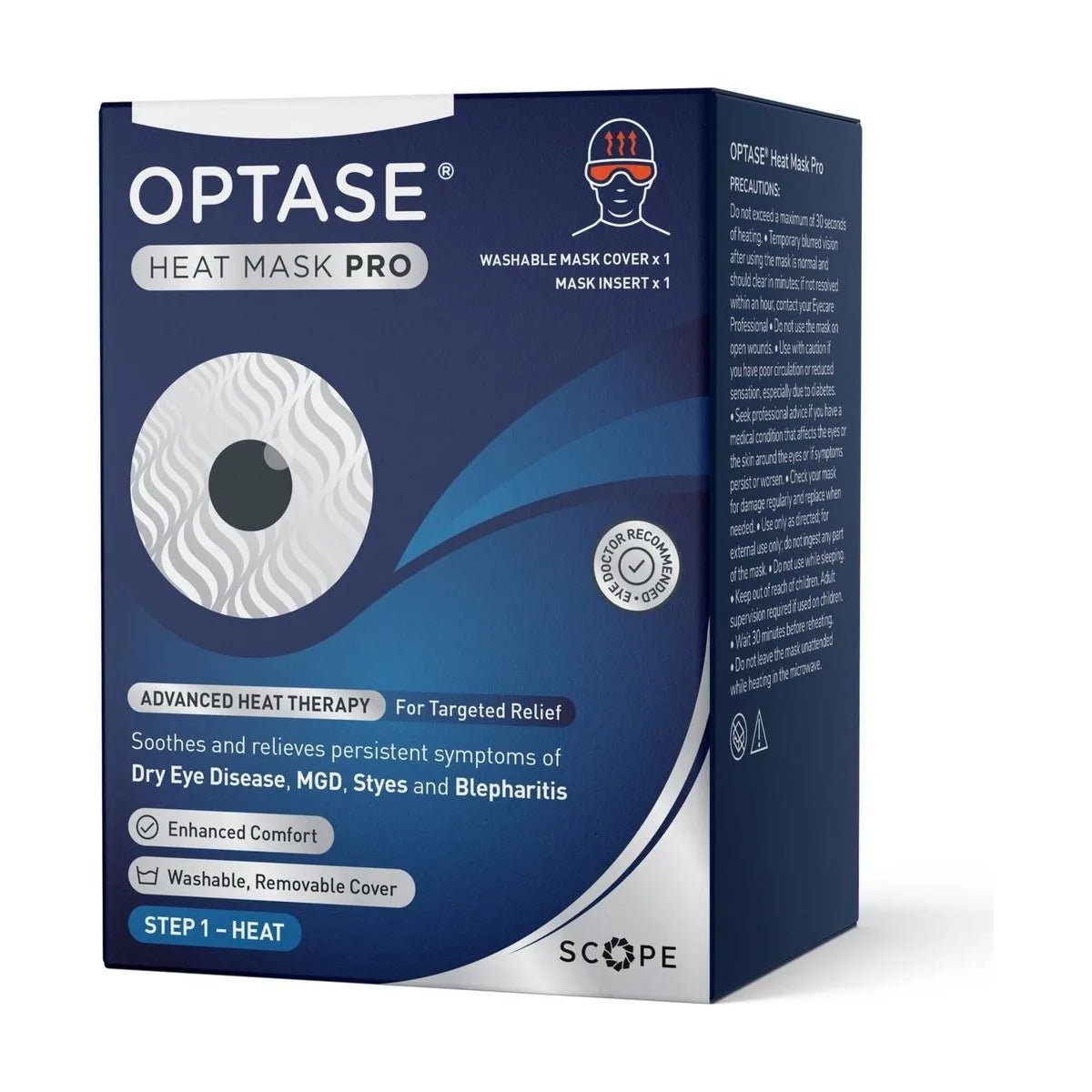 Optase Heat Mask Pro, Microwavable Reusable Eye Mask - Dryeye Rescue