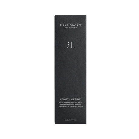 Black RevitaLash Length Define Tubing Mascara carton, front view