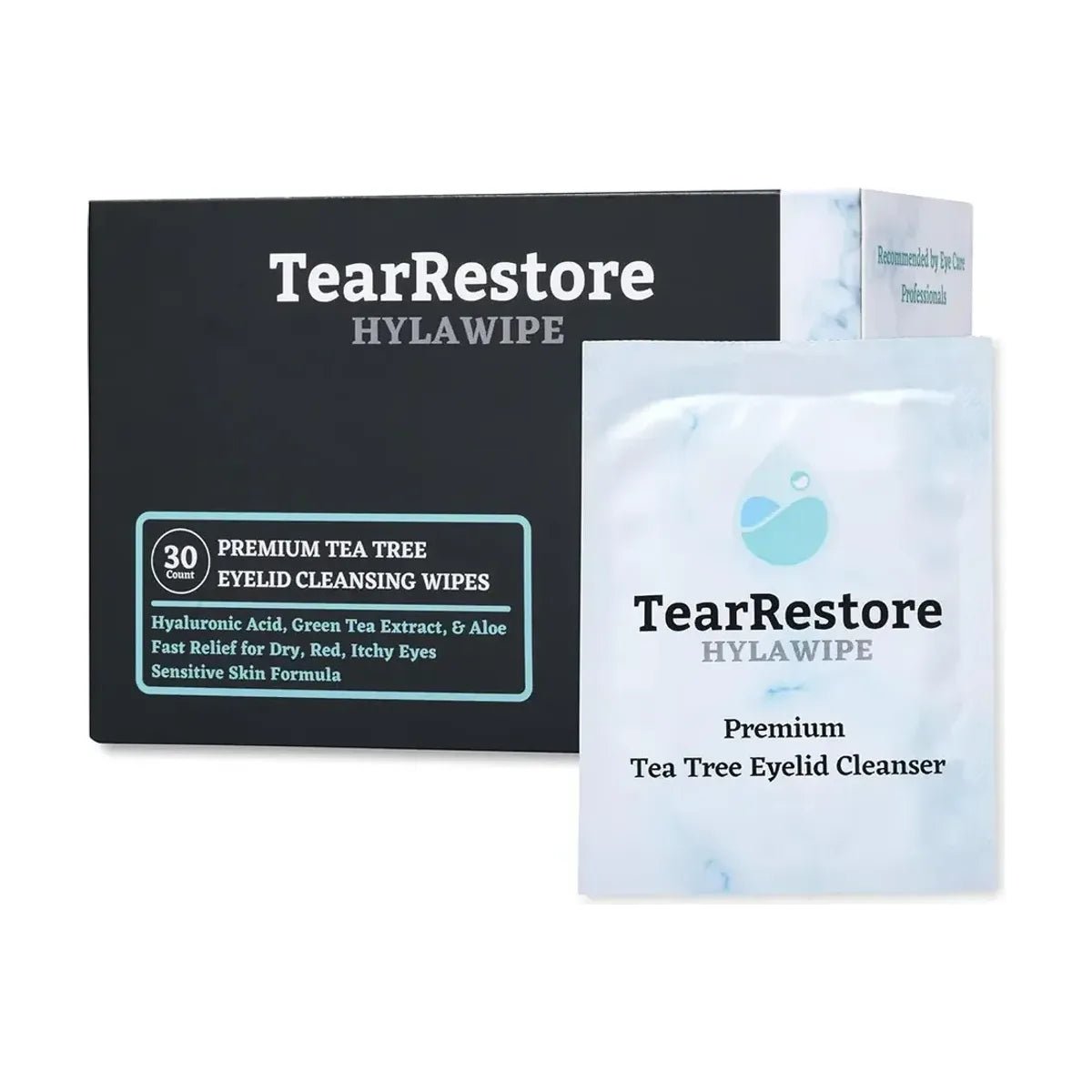 TearRestore Premium Kit - Includes TearRestore Mask, 2 Heat Packs, & 1 Box of HylaWipes (30ct) - Dryeye Rescue