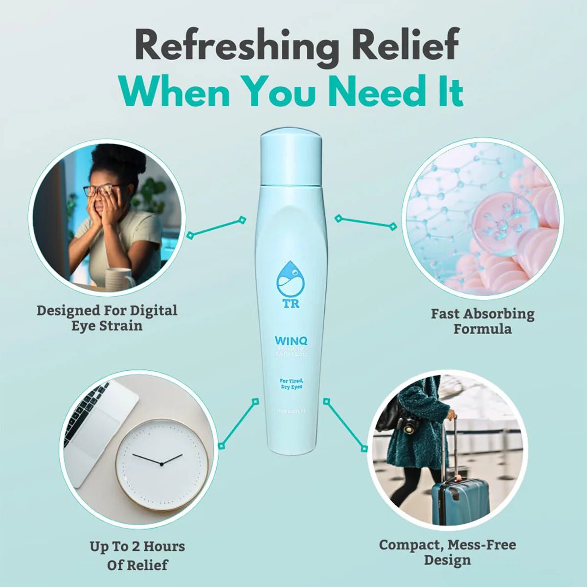 WINQ Eyelid Refreshing Serum for Tired Dry Eyes (10mL) - Dryeye Rescue