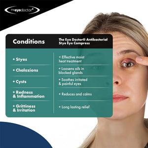 The Eye Doctor Stye Relief Compress - Reusable Microwaveable Hot Eye Mask - Treatment of Stye - Dryeye Rescue