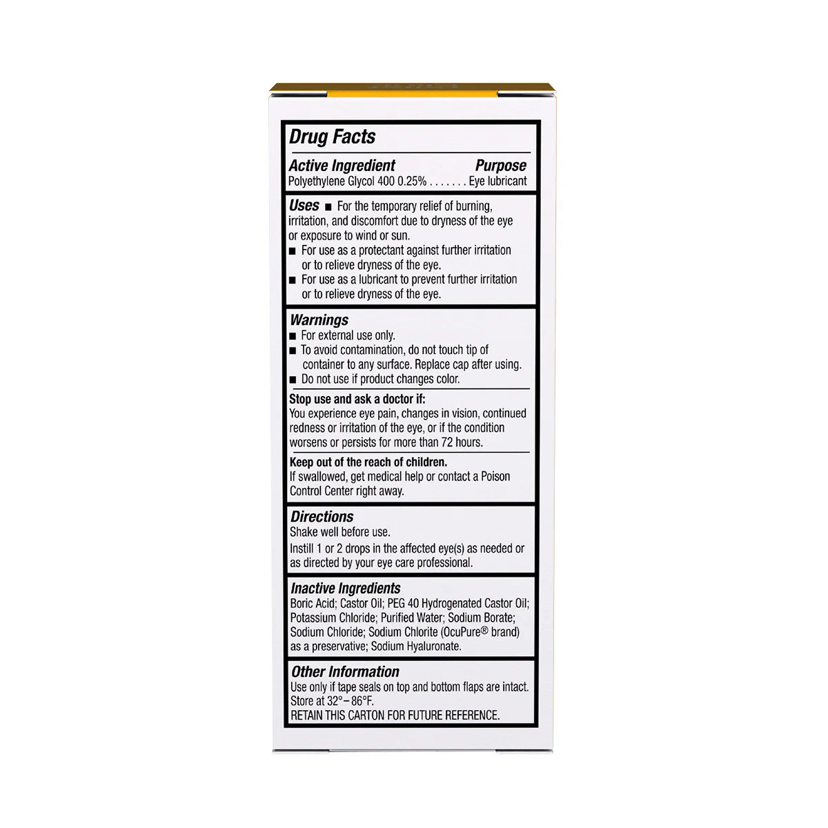 Blink Triple Care 3 in 1 Lubricating Eye Drops - Dryeye Rescue