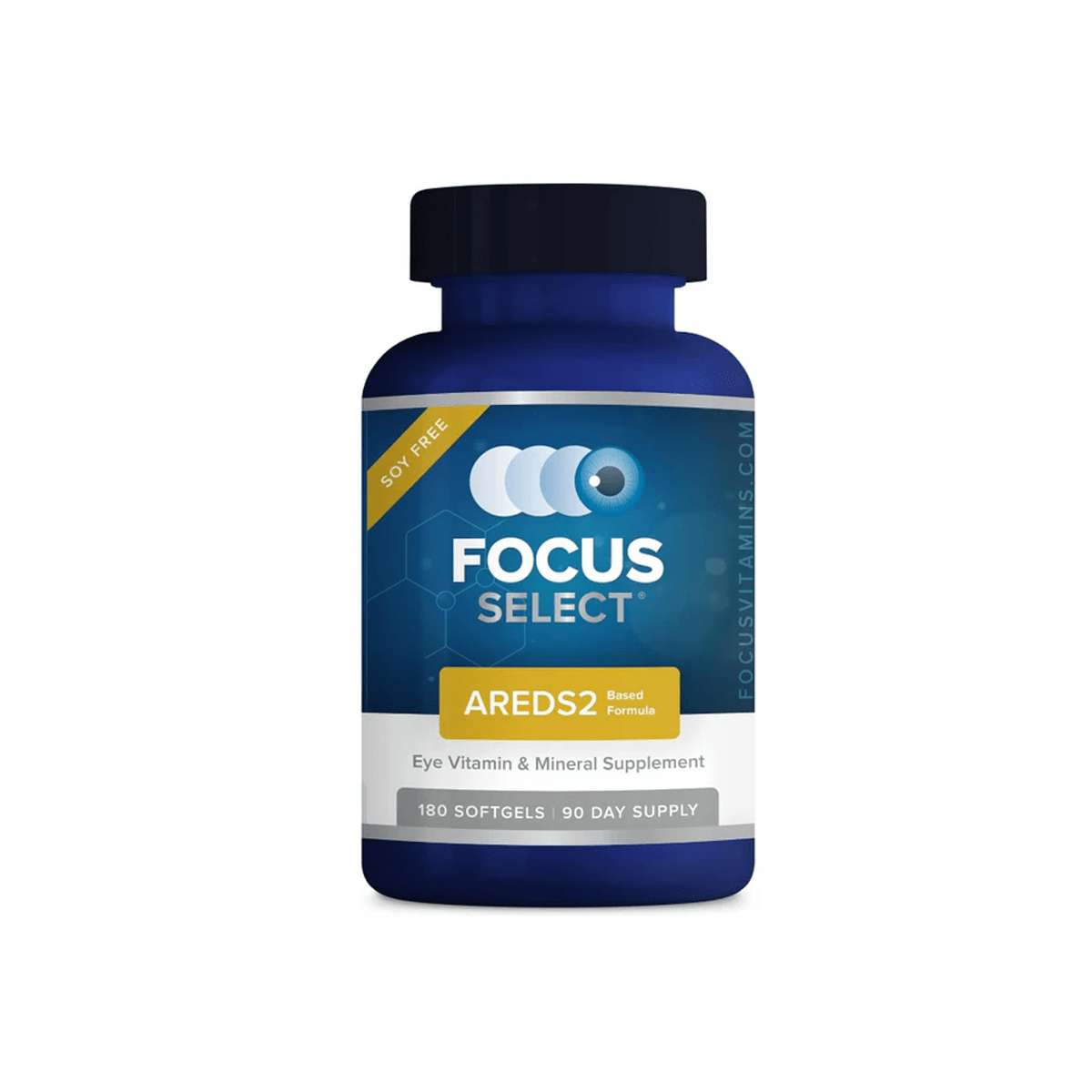 Focus Select Soy Free Supplement - AREDS2 formula for Macular Degeneration (180ct. 90 Day Supply) - Dryeye Rescue