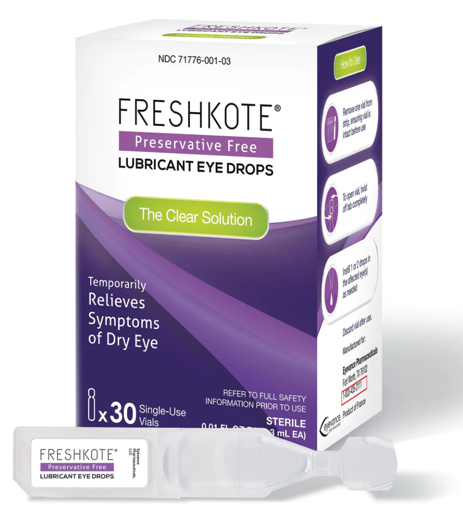 Freshkote (PF) Preservative Free Eye Drops for Dryness of the Eyes (30 Vials)