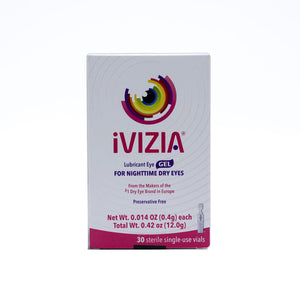 iVIZIA Lubricant Eye Gel for Severe and Nighttime Eye Relief, Preservative-Free, 30 Sterile Single-Use Vials - Dryeye Rescue