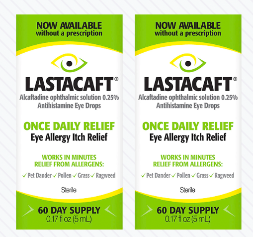 Lastacaft Once Daily Eye Allergy Itch Relief Drops (2 x 5mL Bottles) 2-Pack