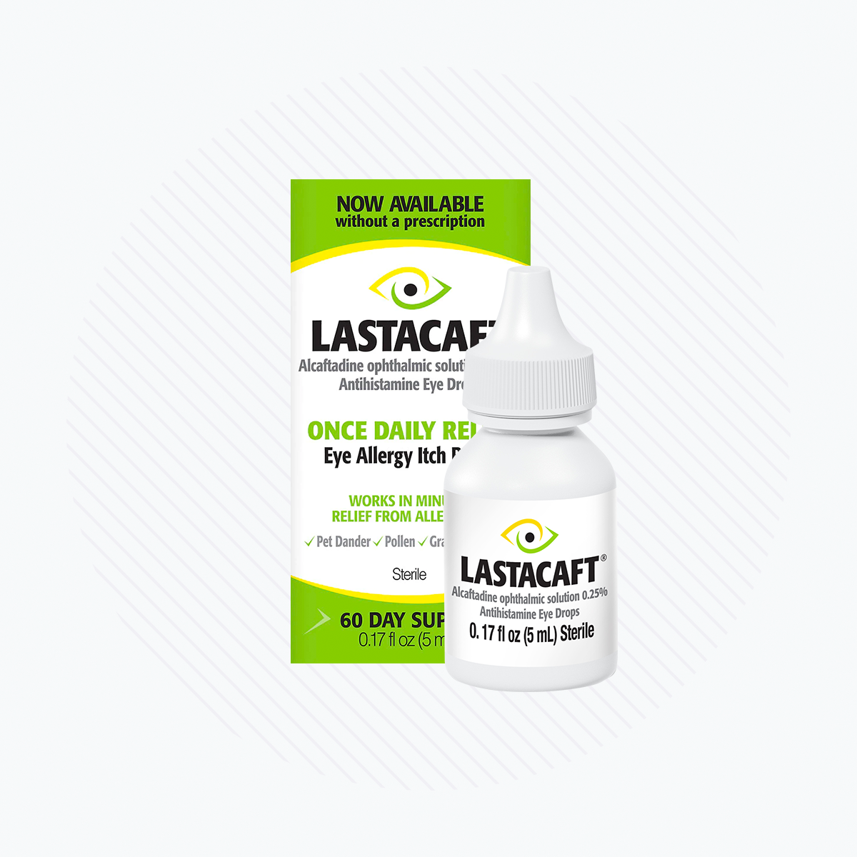 Lastacaft Once Daily Eye Allergy Itch Relief Drops (Twin Pack 2x5mL 120 Day Bottle)