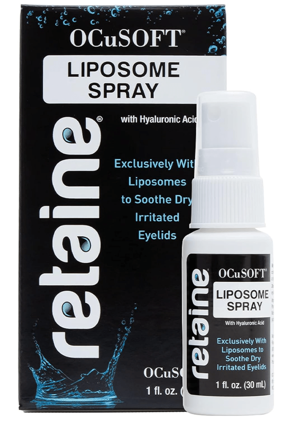 Ocusoft Retaine Liposome Spray to Soothe Irritated Eyelids with HA (30mL) - Dryeye Rescue