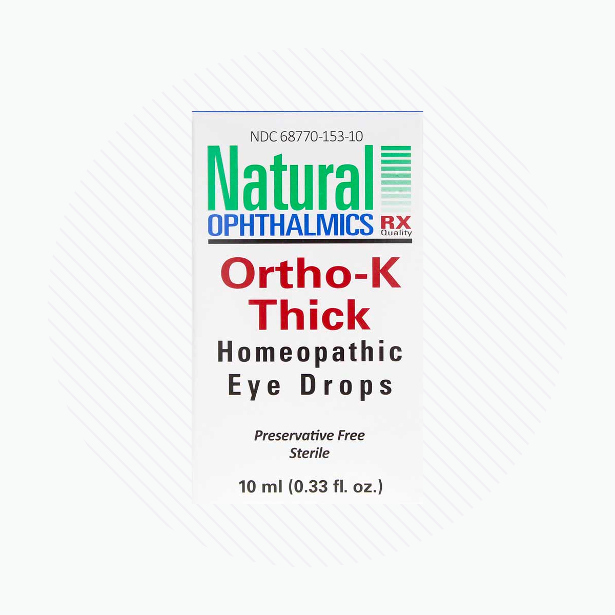 Natural Ophthalmics Ortho-K Thick , Night Time Eye Drops 10ml Bottle