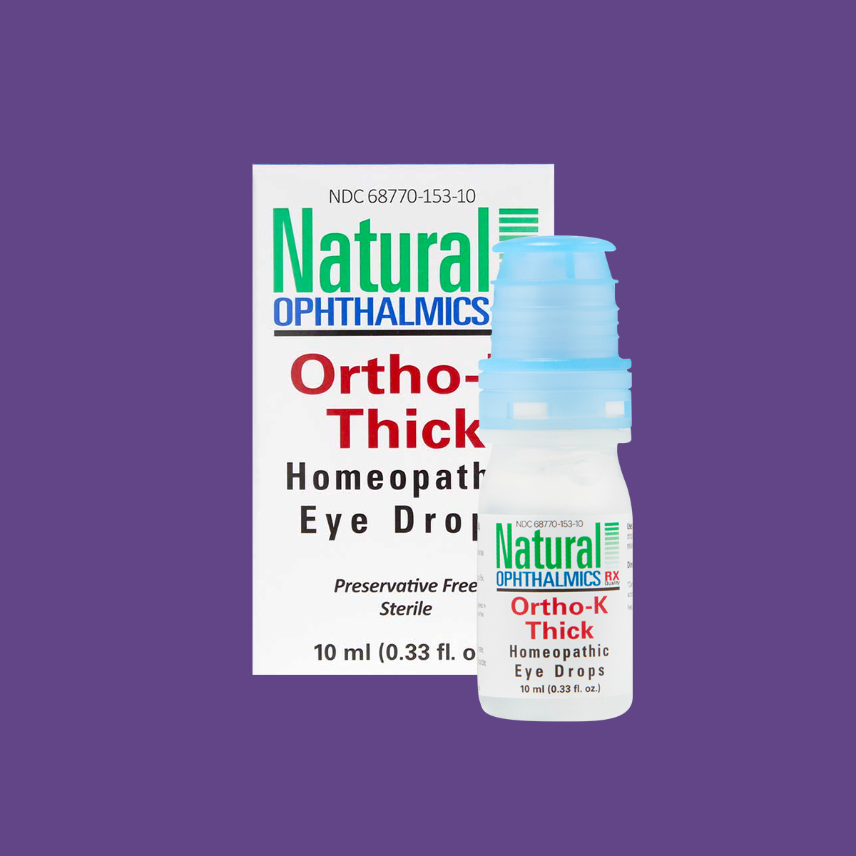 Natural Ophthalmics Ortho-K Thick , Night Time Eye Drops 10ml Bottle