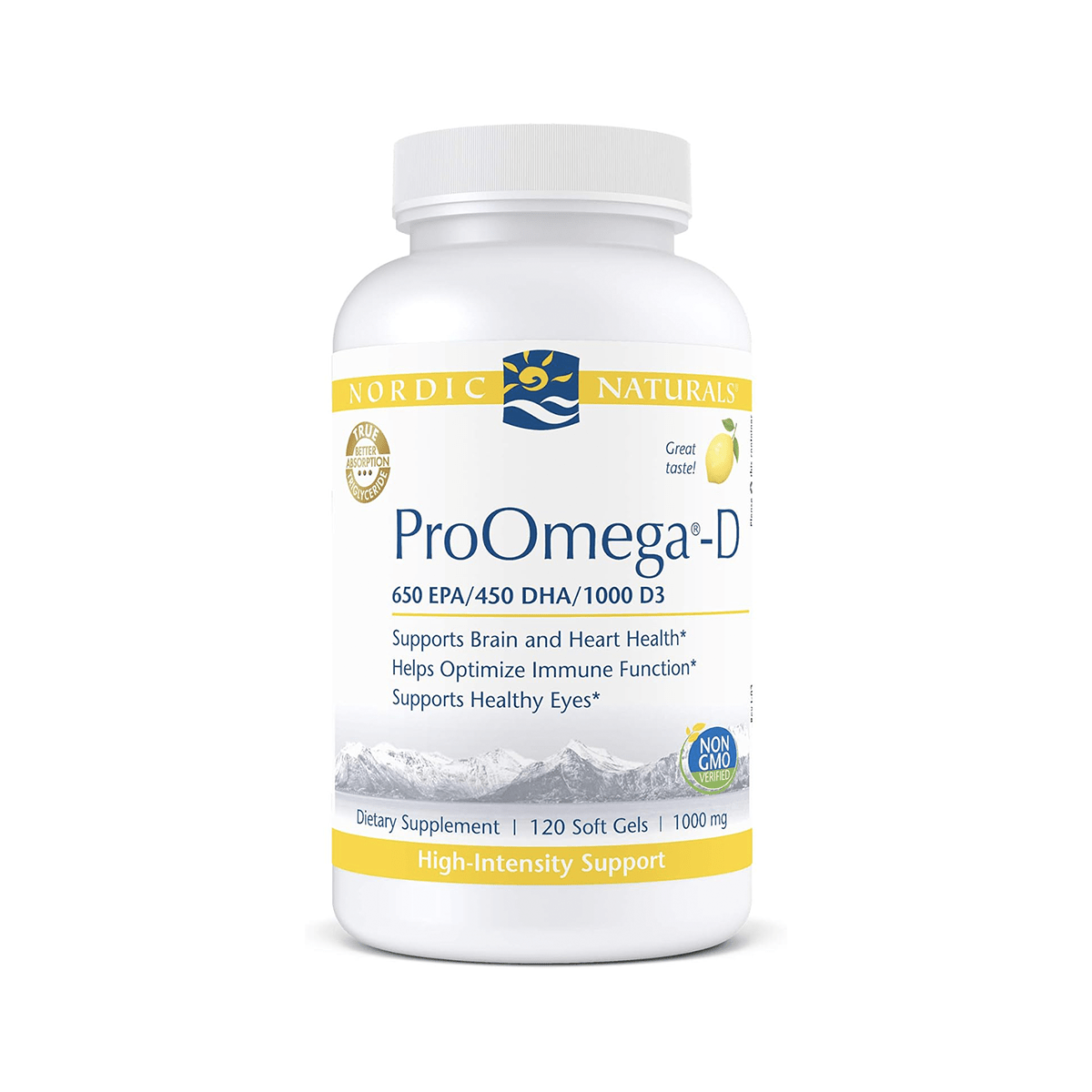 Nordic Naturals ProOmega 2000 - D Lemon Flavor (120ct) - Dryeye Rescue