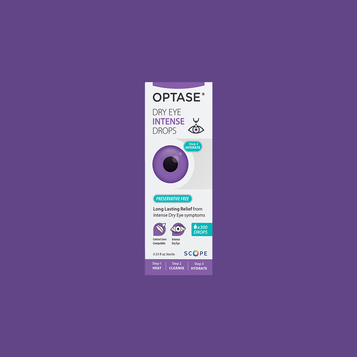 Optase Dry Eye Intense (PF) Preservative Free Eye Drops, Moderate to Severe (10mL 300 drops)